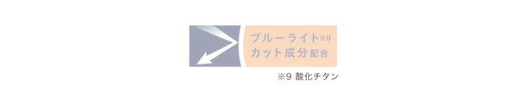 ブルーライトカット成分※配合 ※酸化チタン