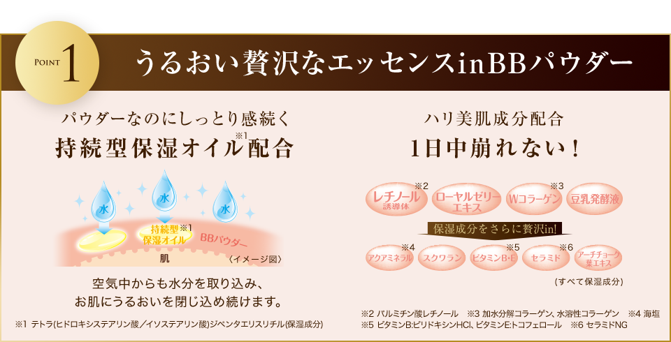 POINT1　うるおい贅沢なエッセンスinBBパウダー