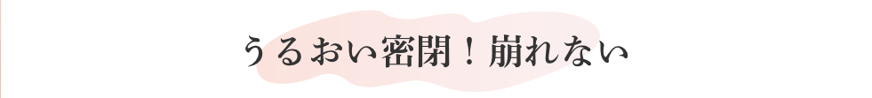 うるおい密閉！崩れない 