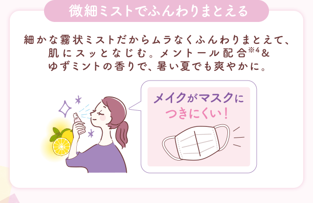 微細ミストでふんわりまとえる