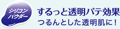 するっと透明パテ効果つるんとした透明肌に！